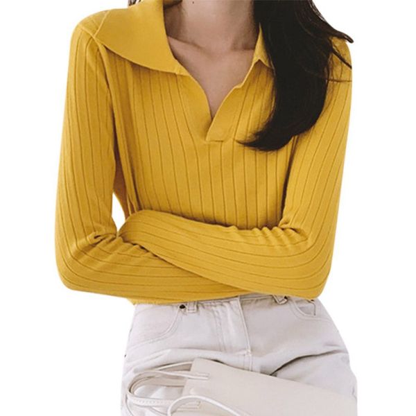 2020 fashion ladies full sleeve women knitting sweater solid v-neck pullover and jumper elasticity loose sweaters, White;black
2020 fashion ladies full sleeve women knitting sweater solid v-neck pullover and jumper elasticity loose sweaters, White;black