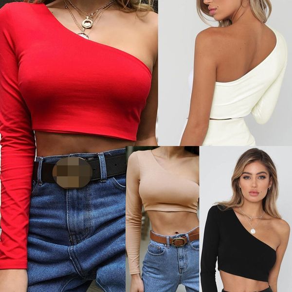 jkndc 2019 women's single shoulder navel sports short women 8013 2019 women's t-shirt vest single shoulder navel sports vest short, White
jkndc 2019 women's single shoulder navel sports short women 8013 2019 women's t-shirt vest single shoulder navel sports vest short, White