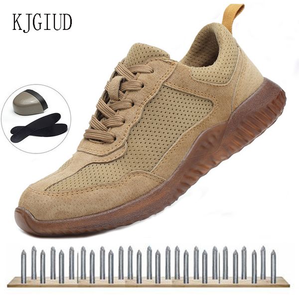 labor insurance shoes male pigskin steel head anti-piercing safety boots men's breathable casual shoes tendon bottom work, Black
labor insurance shoes male pigskin steel head anti-piercing safety boots men's breathable casual shoes tendon bottom work, Black