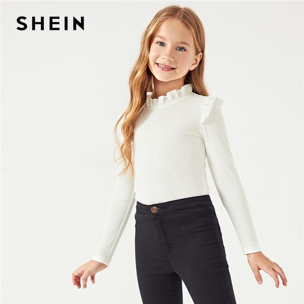 shein white solid girls frilled neckline casual kids t-shirt girls 2019 spring long sleeve ruffle cute t-shirts for, Blue
shein white solid girls frilled neckline casual kids t-shirt girls 2019 spring long sleeve ruffle cute t-shirts for, Blue