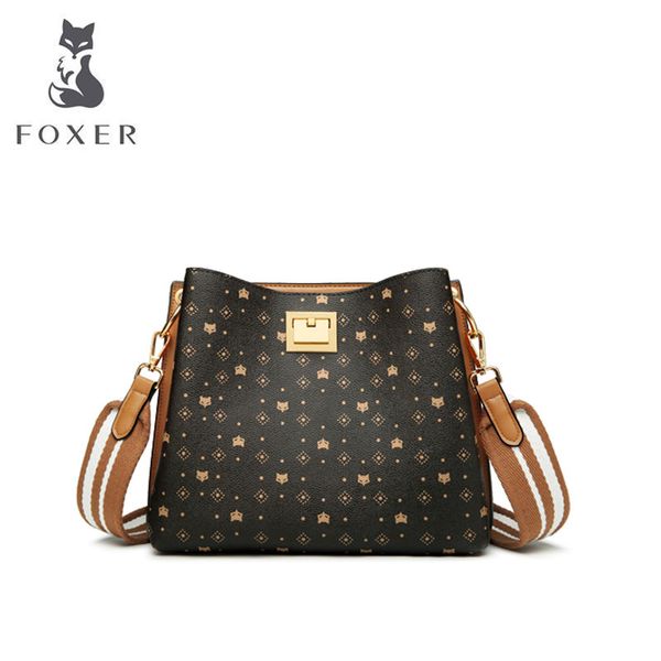 foxer2019 autumn and winter new women's bag simple bucket bag fashion shoulder casual lady messenger