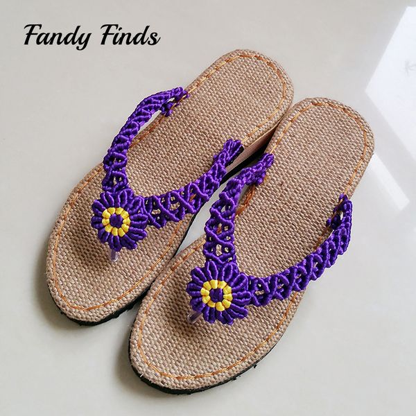 fandy finds new arrival hand-woven flower flip flops customized women summer slides beach casual wedges wedding outside slippers, Black
fandy finds new arrival hand-woven flower flip flops customized women summer slides beach casual wedges wedding outside slippers, Black