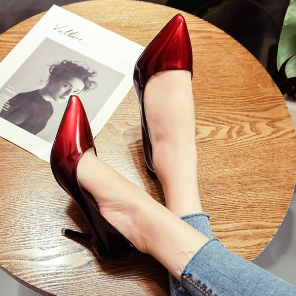 fashion shoes 2019 women gradient color pointed toe high spike heel club party- shoes 30, Black
fashion shoes 2019 women gradient color pointed toe high spike heel club party- shoes 30, Black