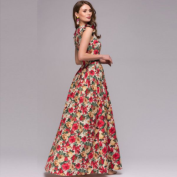 printed big flower waist dress, Black;gray
printed big flower waist dress, Black;gray