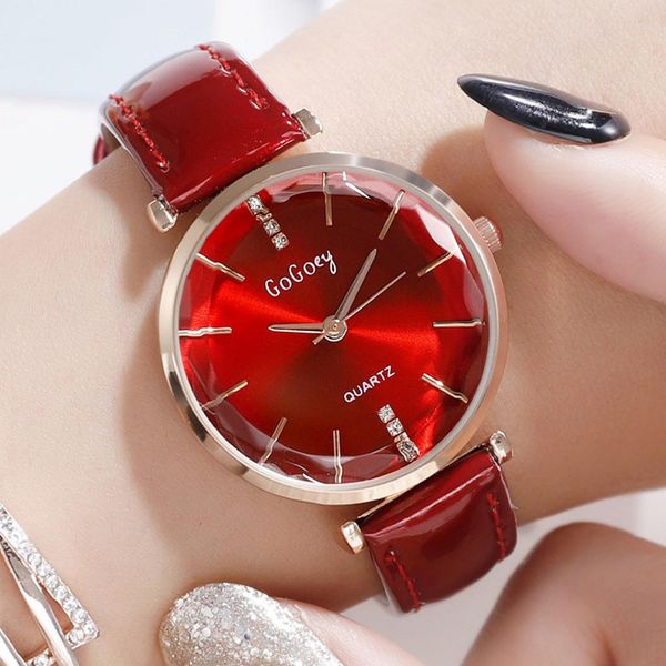 wristwatches for women 2019 luxury shiny red leather women dress watches minimalist style casual ladies quartz watch, Slivery;brown
wristwatches for women 2019 luxury shiny red leather women dress watches minimalist style casual ladies quartz watch, Slivery;brown