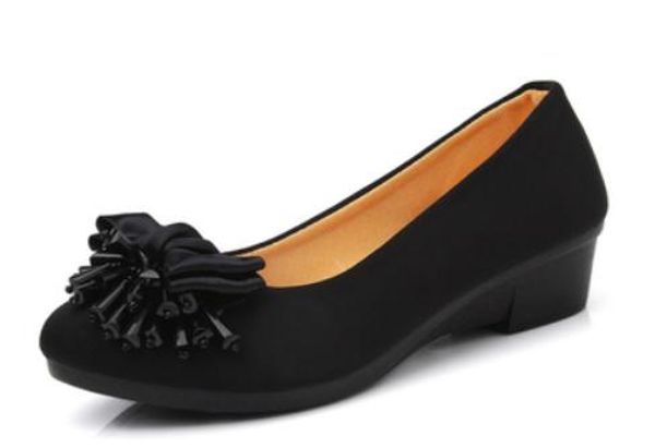 2019 women's shoes in spring and autumn with new style slope heel round head bowknot@w71, Black
2019 women's shoes in spring and autumn with new style slope heel round head bowknot@w71, Black
