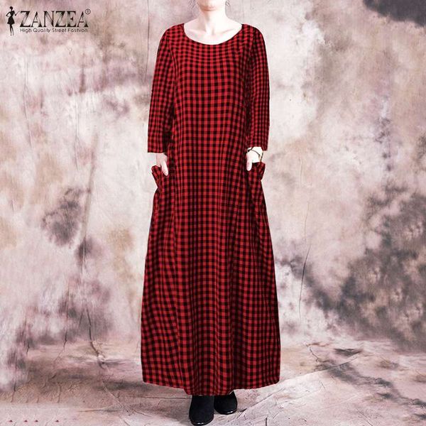 2020 spring long sleeve o neck sundress zanzea women vintage plaid checked dress casual kaftan baggy dresses loose party vestido, Black;gray
2020 spring long sleeve o neck sundress zanzea women vintage plaid checked dress casual kaftan baggy dresses loose party vestido, Black;gray