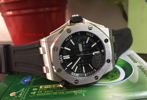 watches quality 42mm stainless steel mens automatic watch diver men's sport wrist watches black dial 15710st rubber strap bands, Slivery;brown
watches quality 42mm stainless steel mens automatic watch diver men's sport wrist watches black dial 15710st rubber strap bands, Slivery;brown