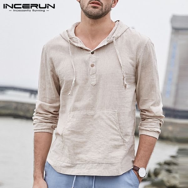 men's linen hooded t-shirts long sleeve striped pockets regular fit pullovers cotton breathable classic hiphop tees male, White;black
men's linen hooded t-shirts long sleeve striped pockets regular fit pullovers cotton breathable classic hiphop tees male, White;black
