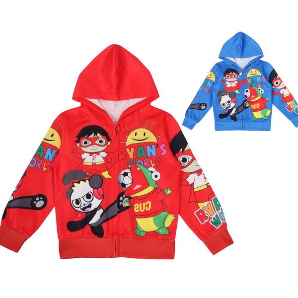 new ryan toy review boys hoodie zipper long sleeve cartoon t-shirt coat girl teen toddler clothing children kids coat 3-10y, Blue;gray
new ryan toy review boys hoodie zipper long sleeve cartoon t-shirt coat girl teen toddler clothing children kids coat 3-10y, Blue;gray