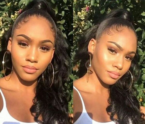 human drawstring ponytail hairpiece for women natural color wet wavy clip in human hair extensions virgin hair easy wearing soft touch 120g, Black
human drawstring ponytail hairpiece for women natural color wet wavy clip in human hair extensions virgin hair easy wearing soft touch 120g, Black