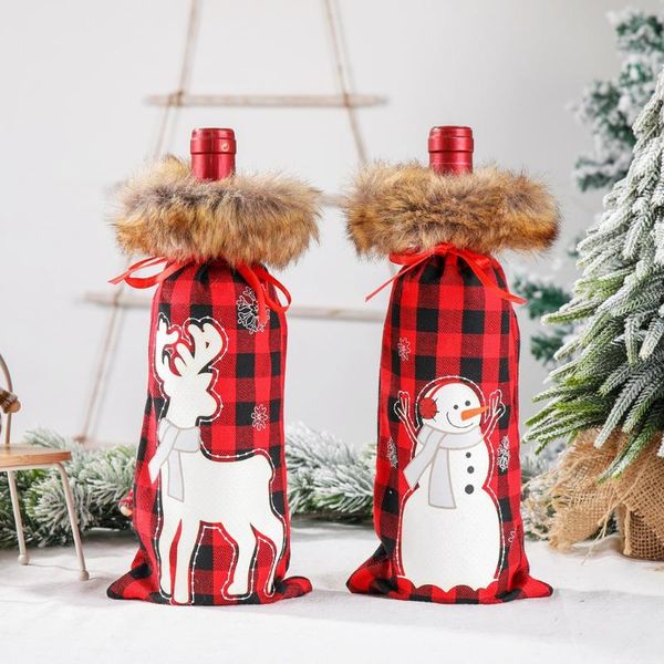 christmas elk snowman red black plush lattice wine bottle set christmas decorations for home navidad dinner party table decor
christmas elk snowman red black plush lattice wine bottle set christmas decorations for home navidad dinner party table decor