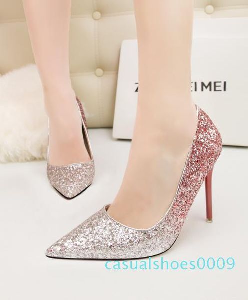 11cm stiletto heel gradient sequins pumps pointed toe glittler bridal wedding banquet shoes red purple blue with bottom red xshfbcl c09, Black
11cm stiletto heel gradient sequins pumps pointed toe glittler bridal wedding banquet shoes red purple blue with bottom red xshfbcl c09, Black