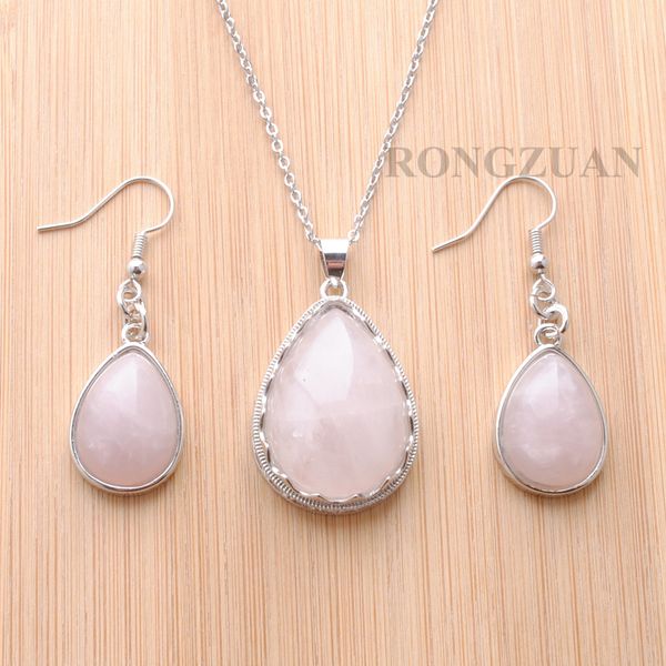 pendants dangle earrings necklace jewelry set water drop natural stone rose pink quartz bead reiki jewelry gift chain 45cm dq3087, Silver
pendants dangle earrings necklace jewelry set water drop natural stone rose pink quartz bead reiki jewelry gift chain 45cm dq3087, Silver