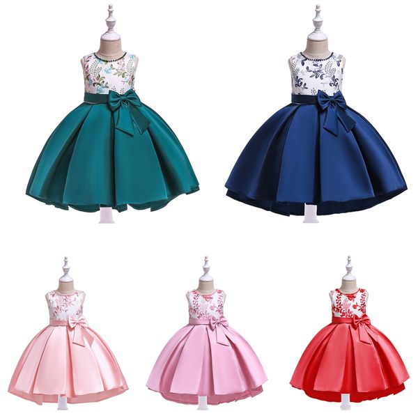 girls princess ball gown 5 design embroidered bead flower applique bow tie stain dress kids party peform girls dress 04, Red;yellow
girls princess ball gown 5 design embroidered bead flower applique bow tie stain dress kids party peform girls dress 04, Red;yellow