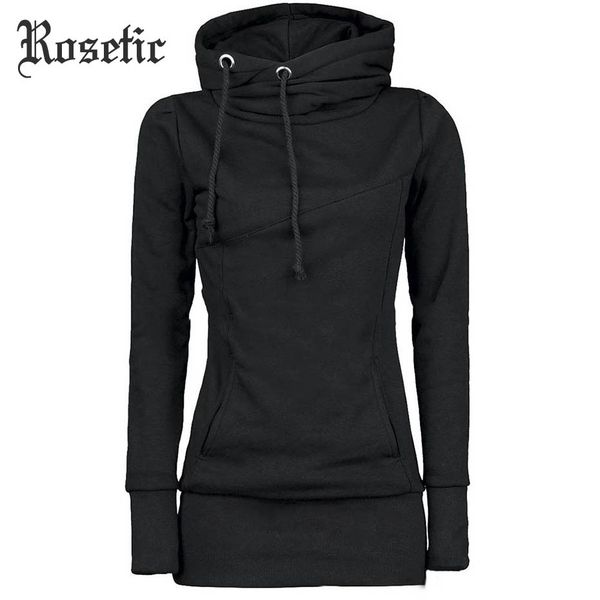 rosetic gothic casual women hoodie solid pocket hooded mid length drawstring long sleeve multi color plus size warm hoodies, Black
rosetic gothic casual women hoodie solid pocket hooded mid length drawstring long sleeve multi color plus size warm hoodies, Black