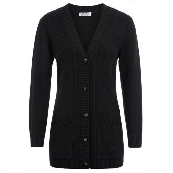 women's jacket warm fall autumn spring solid color v-neck button placket knitwear knitted coat cardigan with pockets ladies, Black;brown
women's jacket warm fall autumn spring solid color v-neck button placket knitwear knitted coat cardigan with pockets ladies, Black;brown