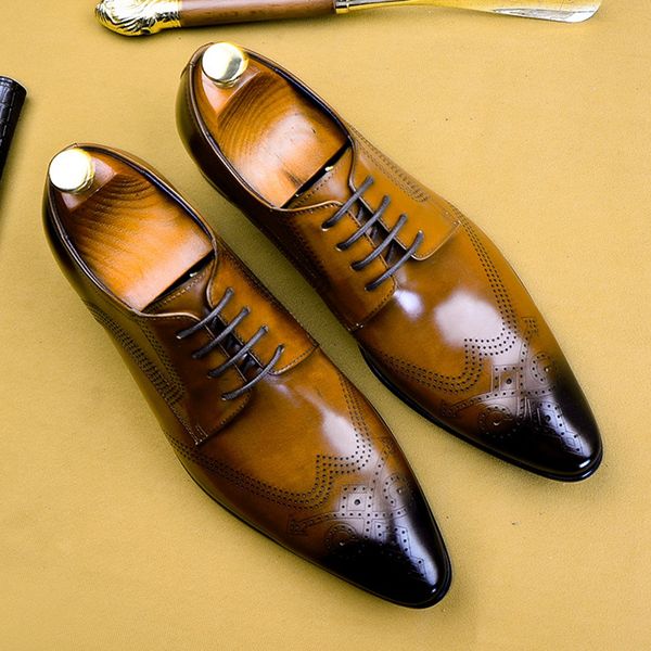 summer breathable genuine leather formal men's derby shoes pointed toe laces handcrafted office party brogues for male as122, Black
summer breathable genuine leather formal men's derby shoes pointed toe laces handcrafted office party brogues for male as122, Black