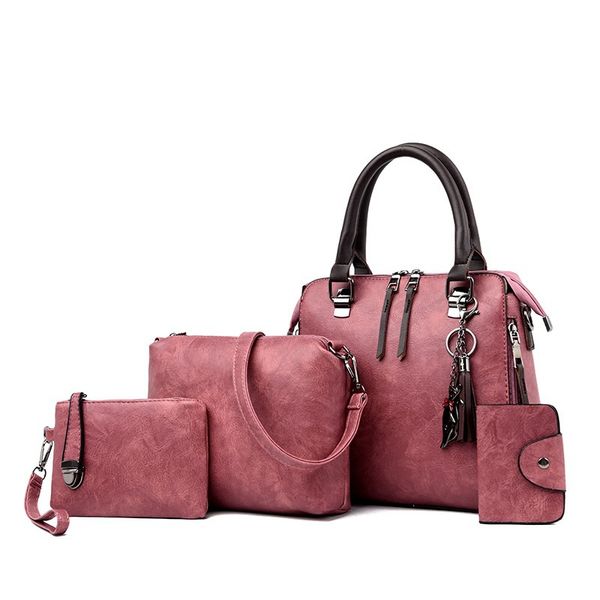 2020 new retro tassel women's shoulder bag 4 piece set women's handbag pu leather crossbody big bag
2020 new retro tassel women's shoulder bag 4 piece set women's handbag pu leather crossbody big bag