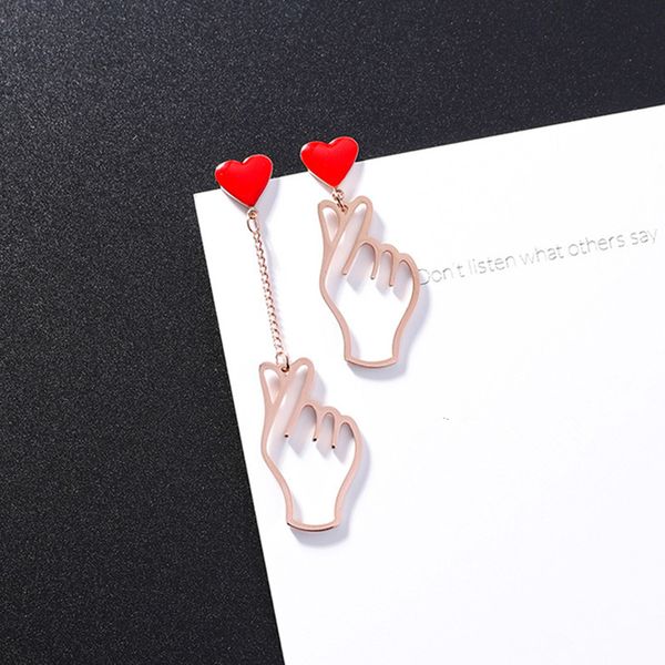 cute red love heart asymmetric metal hollow finger women girls drop earrings personality new boucle d'oreille femme gift, Silver
cute red love heart asymmetric metal hollow finger women girls drop earrings personality new boucle d'oreille femme gift, Silver