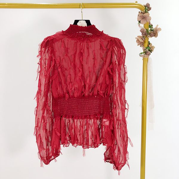 o-neck red color spring women short blouse full sleeves tassel elastic waist good quality lady pullovers shirt, White
o-neck red color spring women short blouse full sleeves tassel elastic waist good quality lady pullovers shirt, White