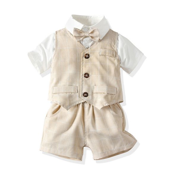 boy designer clothing set summer baby boys clothes suit shorts sleeve with bow + vest +shorts 3pcs outfits children clothes, White
boy designer clothing set summer baby boys clothes suit shorts sleeve with bow + vest +shorts 3pcs outfits children clothes, White