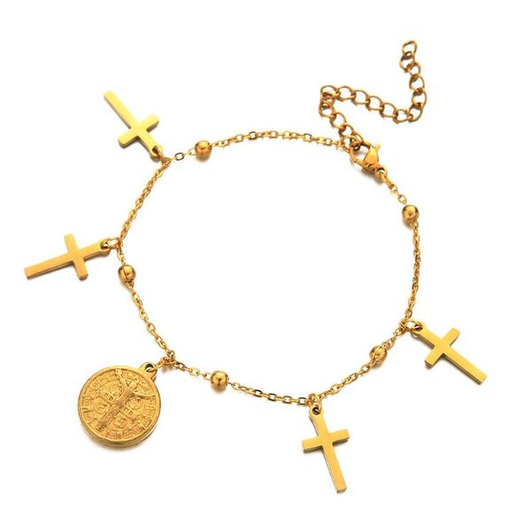 new christian & catholic church handmade stainless steel round jesus cross charms bracelets for women easter jewelry bracelets, Golden;silver
new christian & catholic church handmade stainless steel round jesus cross charms bracelets for women easter jewelry bracelets, Golden;silver