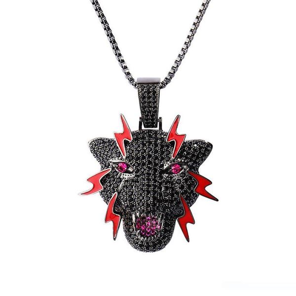 fashion leopard pendant for men women gifts black cz stone panther necklace iced out hip hop jewelry, Silver
fashion leopard pendant for men women gifts black cz stone panther necklace iced out hip hop jewelry, Silver