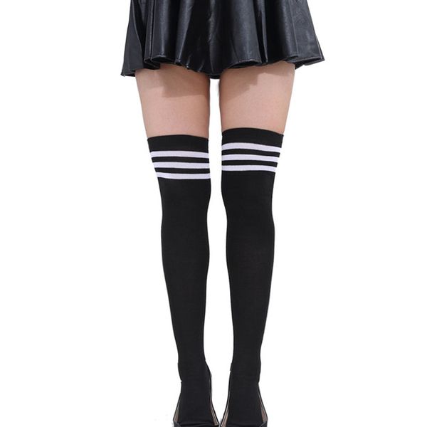 women thigh stockings stripped high over the knee socks girl winter long cotton stockings medias medias de mujer, Black;white
women thigh stockings stripped high over the knee socks girl winter long cotton stockings medias medias de mujer, Black;white