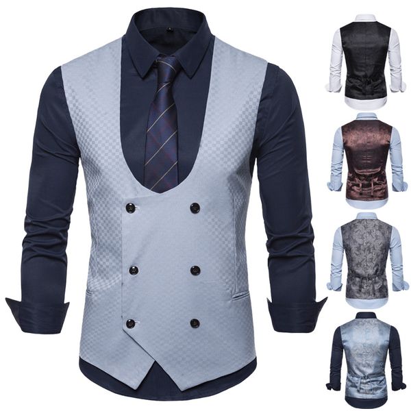 men's brand new creative personality leisure business fashion suit vest waistcoat men vest plaid casual suit, Black;white
men's brand new creative personality leisure business fashion suit vest waistcoat men vest plaid casual suit, Black;white