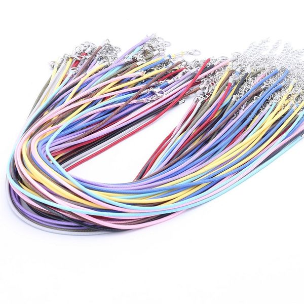 10pcs/lot mixed color 2mm leather rope chain necklace pu 45cm+5cm cord wax rope diy pendant necklace jewelry accessories, Silver
10pcs/lot mixed color 2mm leather rope chain necklace pu 45cm+5cm cord wax rope diy pendant necklace jewelry accessories, Silver