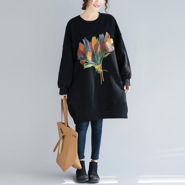 plus size women hoodies sweatshirts winter female lady loose big pullover batwing black thicken cotton print floral lp185
plus size women hoodies sweatshirts winter female lady loose big pullover batwing black thicken cotton print floral lp185