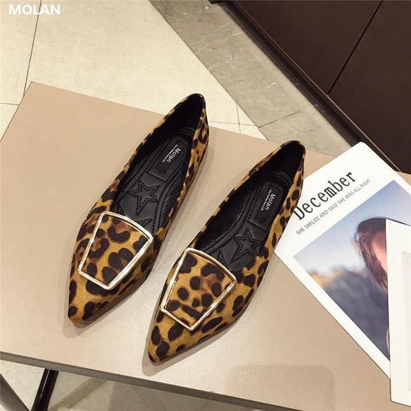 molan designers 2019 spring fashion leopard woman suede pointed shoes buckle soft bottom slip on flat loafers 35-39, Black
molan designers 2019 spring fashion leopard woman suede pointed shoes buckle soft bottom slip on flat loafers 35-39, Black