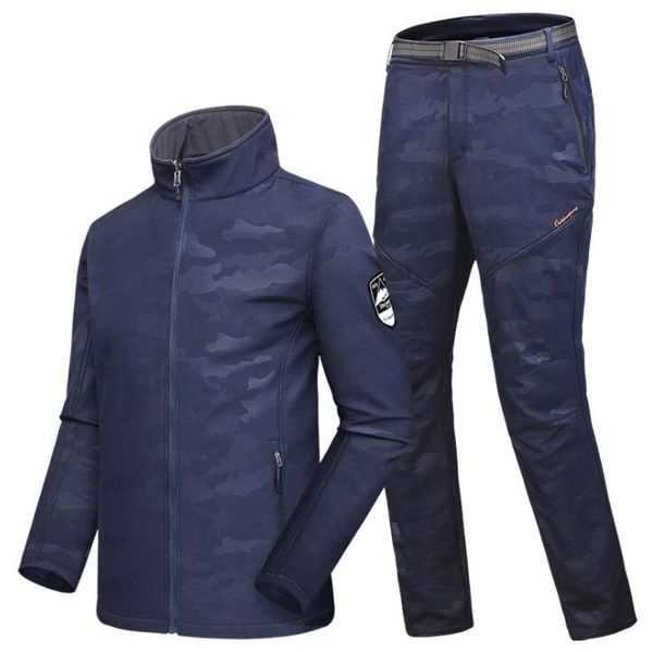 2019 new autumn winter outdoor ski men's soft shell jacket suits camouflage windproof warm hiking windbreaker jacket +soft shell fleece, Blue;black
2019 new autumn winter outdoor ski men's soft shell jacket suits camouflage windproof warm hiking windbreaker jacket +soft shell fleece, Blue;black