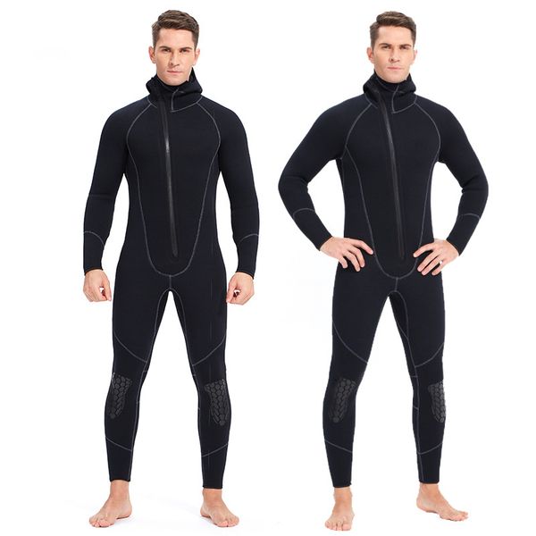 siamese front zipper hooded cold protection suit surfing suit warm 5mm wetsuit for men and women
siamese front zipper hooded cold protection suit surfing suit warm 5mm wetsuit for men and women