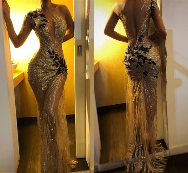 2019 mermaid prom dresses dsheer jewel neck lace beads glitter high side split evening dress sweep train backless party gowns, Black
2019 mermaid prom dresses dsheer jewel neck lace beads glitter high side split evening dress sweep train backless party gowns, Black