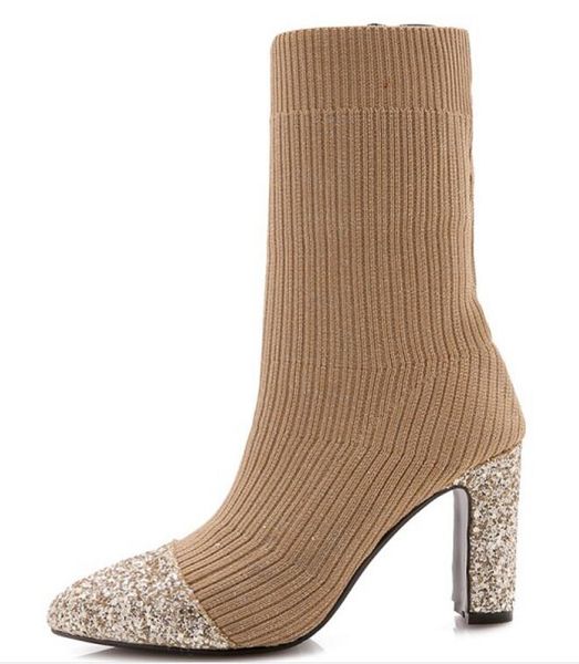 sapato feminino women boots mid-calf shoes woman square high heels pumps autumn spring shiny glitter booties chaussures xz181622, Black
sapato feminino women boots mid-calf shoes woman square high heels pumps autumn spring shiny glitter booties chaussures xz181622, Black
