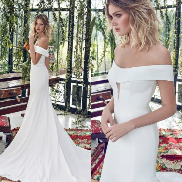 spring summer beach mermaid wedding dresses elegant off the shoulder bridal gowns bohemian plus size country satin long wedding dress, White
spring summer beach mermaid wedding dresses elegant off the shoulder bridal gowns bohemian plus size country satin long wedding dress, White