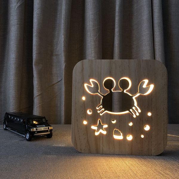 новый деревянный краб ночник 3d led night lights для детей спальня украшения теплый белый уникальный свет подарок на день рождения
новый деревянный краб ночник 3d led night lights для детей спальня украшения теплый белый уникальный свет подарок на день рождения