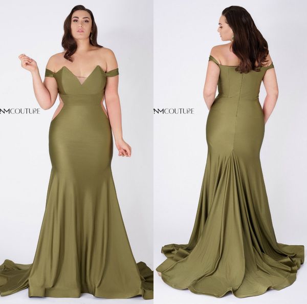 olive green evening dresses off the shoulder satin sweep train mermaid prom dress plus size women wear custom made formal gowns, Black;red
olive green evening dresses off the shoulder satin sweep train mermaid prom dress plus size women wear custom made formal gowns, Black;red