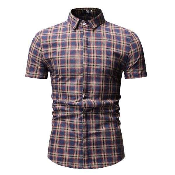 men shirt new fashion plaid print men social shirt mens short sleeve shirts clothing casual camisa hombre, White;black
men shirt new fashion plaid print men social shirt mens short sleeve shirts clothing casual camisa hombre, White;black