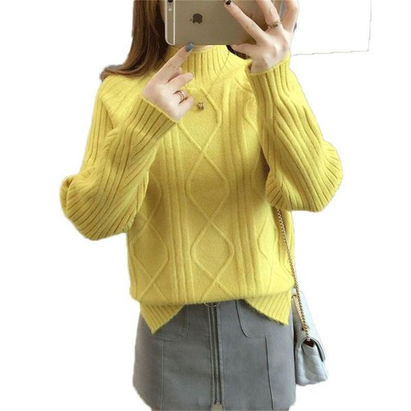 women's sweaters 2021 autumn winter sweater women knitted turtleneck casual soft fashion slim femme elasticity pullovers, White;black
women's sweaters 2021 autumn winter sweater women knitted turtleneck casual soft fashion slim femme elasticity pullovers, White;black