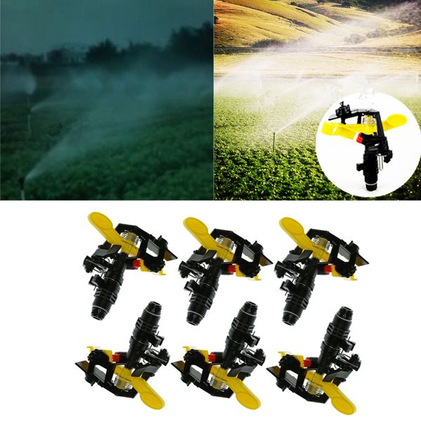 6pcs adjustable lawn sprinkle garden watering sprinkler nozzle head irrigation kits - 1/2