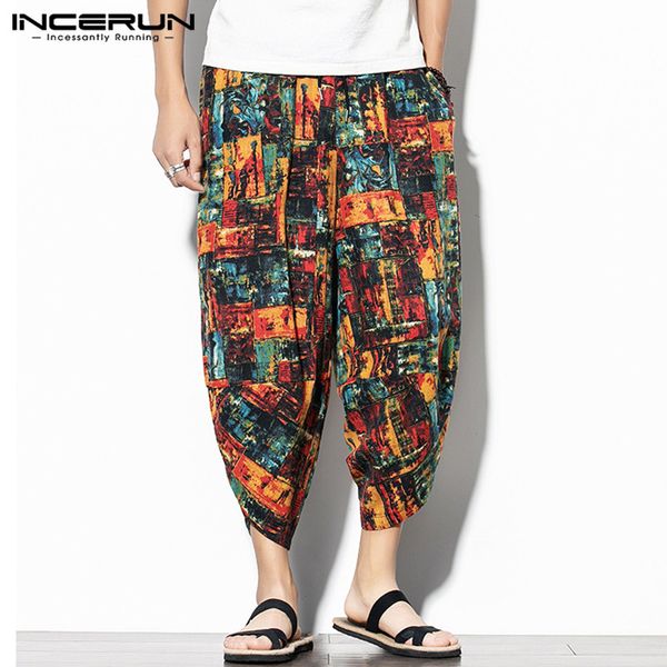 incerun men harem pants printing baggy cotton drop-crotch trousers men joggers 2020 vintage calf length pants streetwear s-5xl, Black
incerun men harem pants printing baggy cotton drop-crotch trousers men joggers 2020 vintage calf length pants streetwear s-5xl, Black