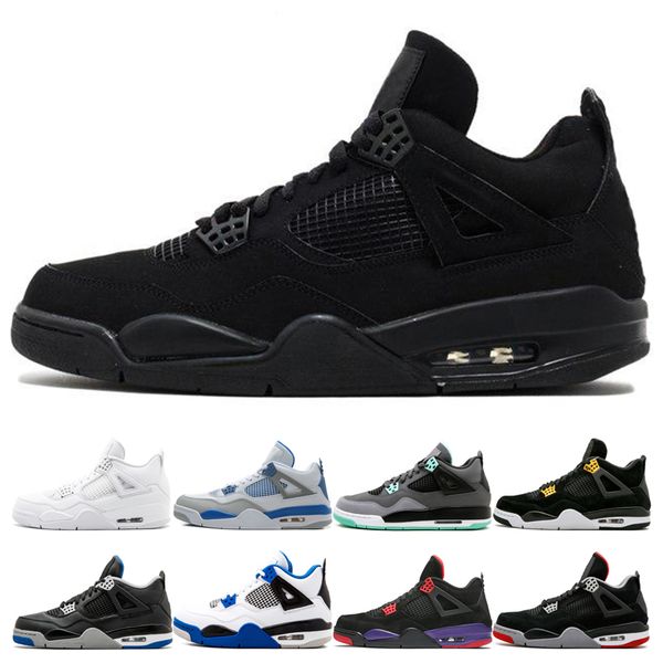 Mens 4 4s Basketball Shoes Black Cat bred Mens Sport Sneakers Designer Toro Bravo Pure Money Raptors Royalty Motosports blue Shoes US 7-13
Mens 4 4s Basketball Shoes Black Cat bred Mens Sport Sneakers Designer Toro Bravo Pure Money Raptors Royalty Motosports blue Shoes US 7-13