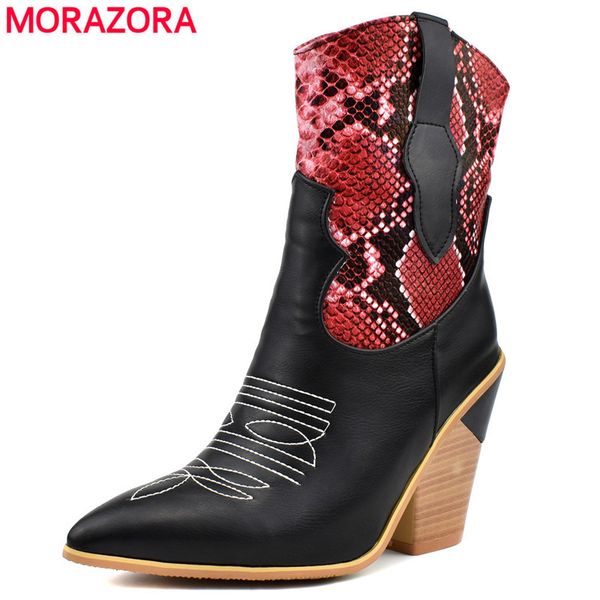 morazora 2020 big size 34-48 winter women boots fashion pointed toe high heels ankle boots soft leather ladies shoes, Black
morazora 2020 big size 34-48 winter women boots fashion pointed toe high heels ankle boots soft leather ladies shoes, Black