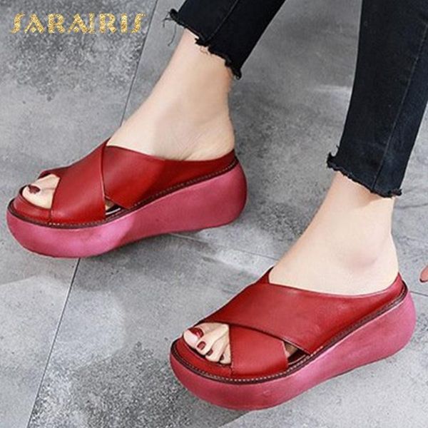 sarairis 2020 new fashion large size women slides wedges platform cross-tied summer outside women slippers, Black
sarairis 2020 new fashion large size women slides wedges platform cross-tied summer outside women slippers, Black