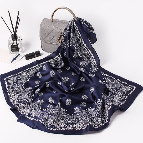 fashion silk satin hair scarf for women small shawl paisley printed bandana head bag scarfs female 70*70cm kerchief neck scarves, Blue;gray
fashion silk satin hair scarf for women small shawl paisley printed bandana head bag scarfs female 70*70cm kerchief neck scarves, Blue;gray