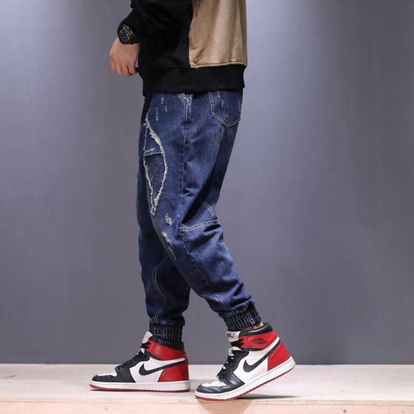 punk style high street men jeans fashion jogger pants vintage design ankle banded ripped jeans for men hip hop spliced, Blue
punk style high street men jeans fashion jogger pants vintage design ankle banded ripped jeans for men hip hop spliced, Blue