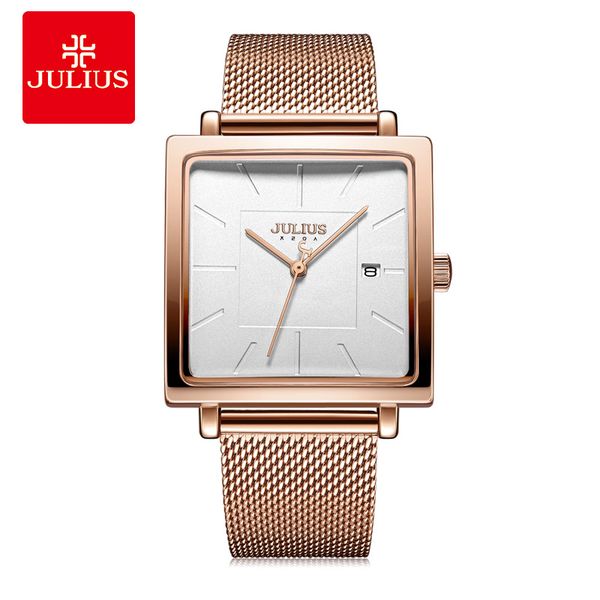 julius new stainless steel mesh band women's business watch square stylish quartz wristwatch 30m waterproof ja-1207, Slivery;brown
julius new stainless steel mesh band women's business watch square stylish quartz wristwatch 30m waterproof ja-1207, Slivery;brown